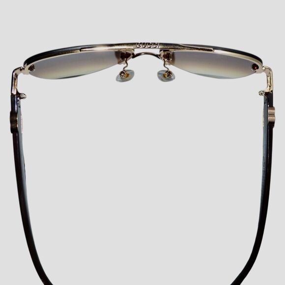 Gucci GG1221 Aviator Sunglasses | Brown Gradient Lens | 59-15-142 - Picture 6 of 14